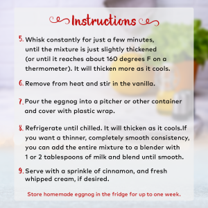 Recipe Card Instructions 2 Eggnog