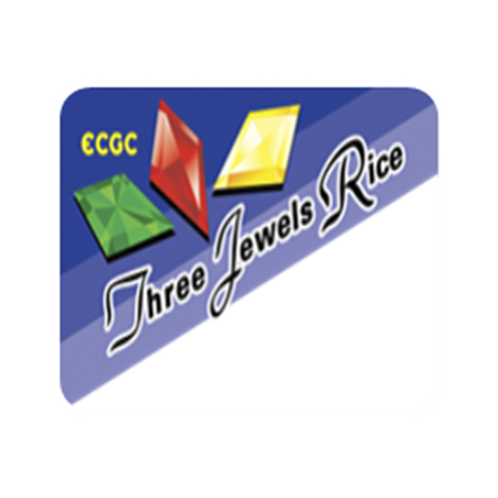 Three Jewels Rice Logo